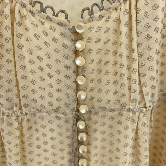 100% Silk Y2K Kensie Babydoll Yellow Dress - Picture 5 of 7